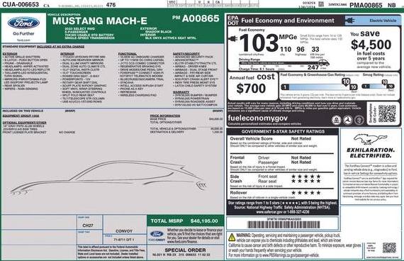FORD MUSTANG MACH-E 2023 3FMTK1RM6PMA00865 image